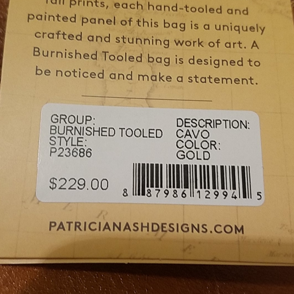 Patricia Nash Burnished Tooled Cavo tote - Picture 7 of 7